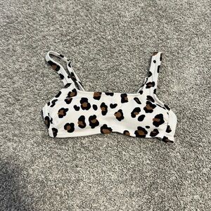 Cheetah print bathing suit top